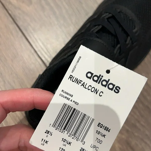 Adidas Men's All-Black Athletic Sneakers - Picture 2 of 2